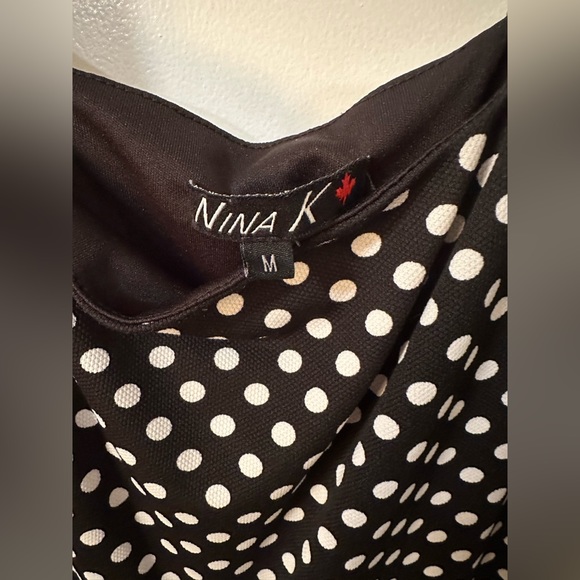 Nina K polka dot dress - Made in Canada - size Medium - Picture 2 of 3